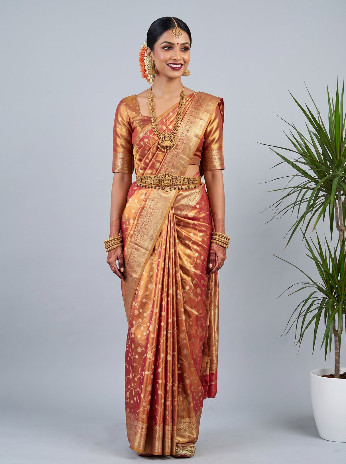 MIMOSA Rani Saree Saree — pose 4 styling detail