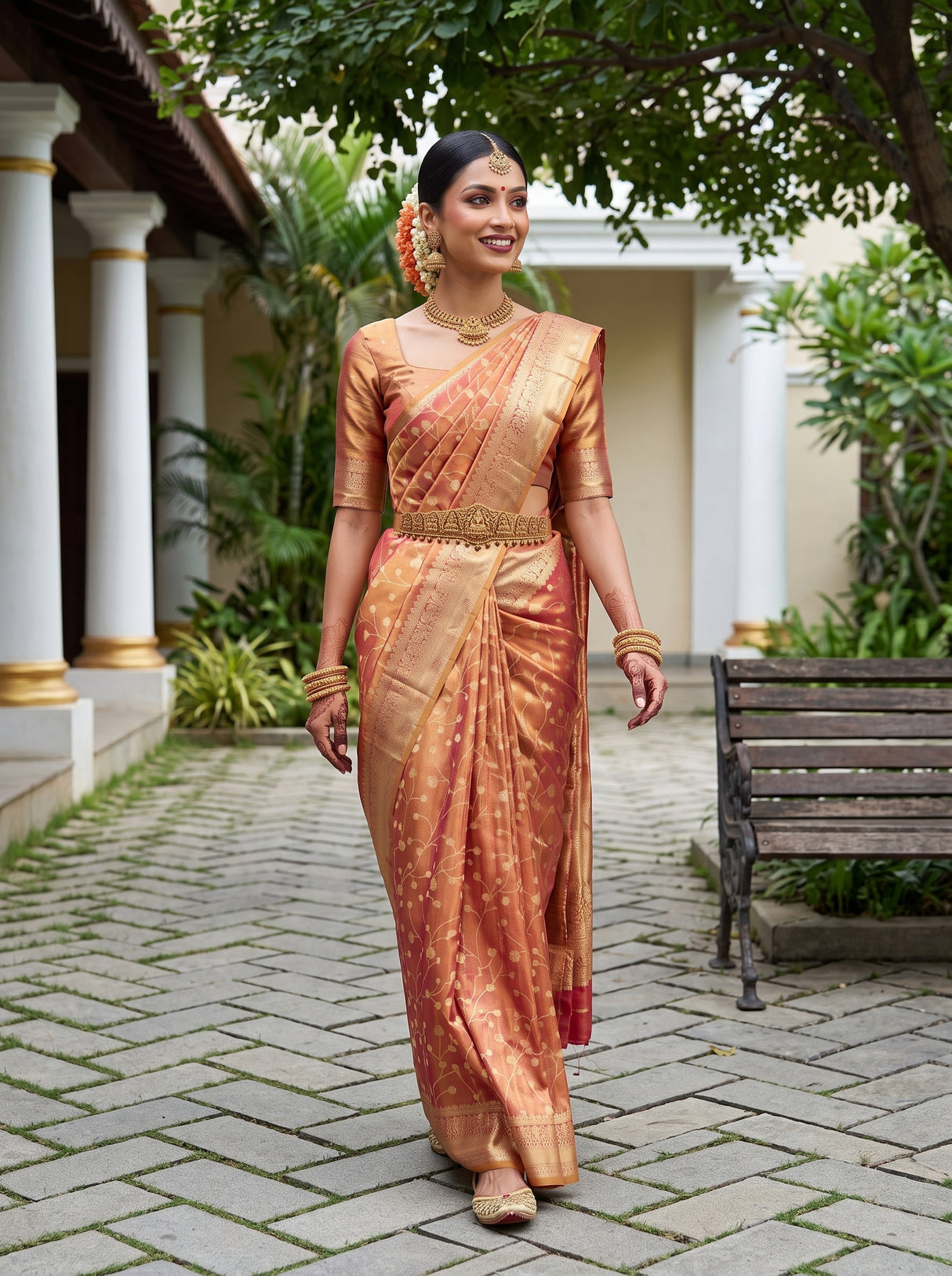 MIMOSA Rani Saree Saree — pose 6 styling detail