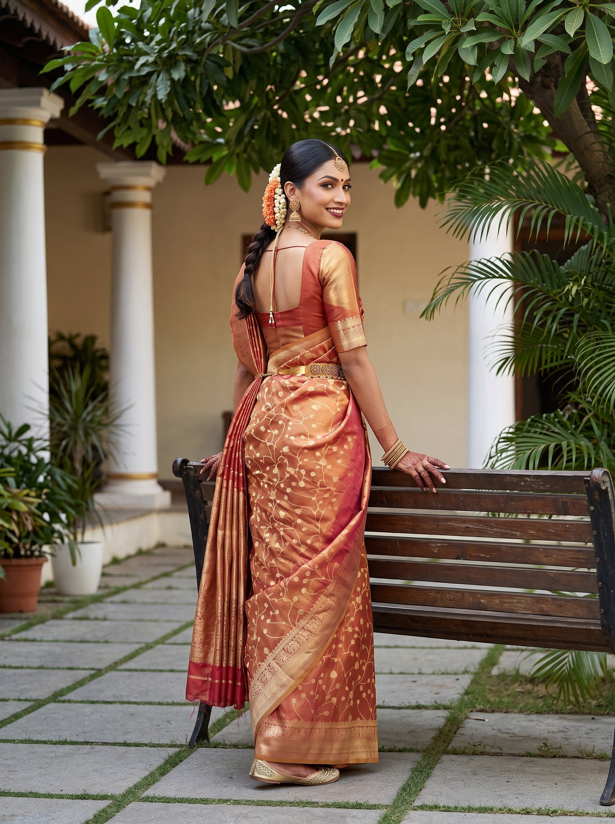 MIMOSA Rani Saree Saree — pose 7 styling detail