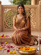 MIMOSA Wine Saree Saree — pose 8 styling detail