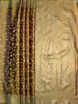 MIMOSA Wine Saree Saree — pallu and zari work detail