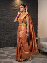 MIMOSA Rani Kanjivaram Art Silk Saree — pose 3 styling detail