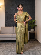 MIMOSA Sapphire Kanjivaram Art Silk Saree — pose 4 styling detail
