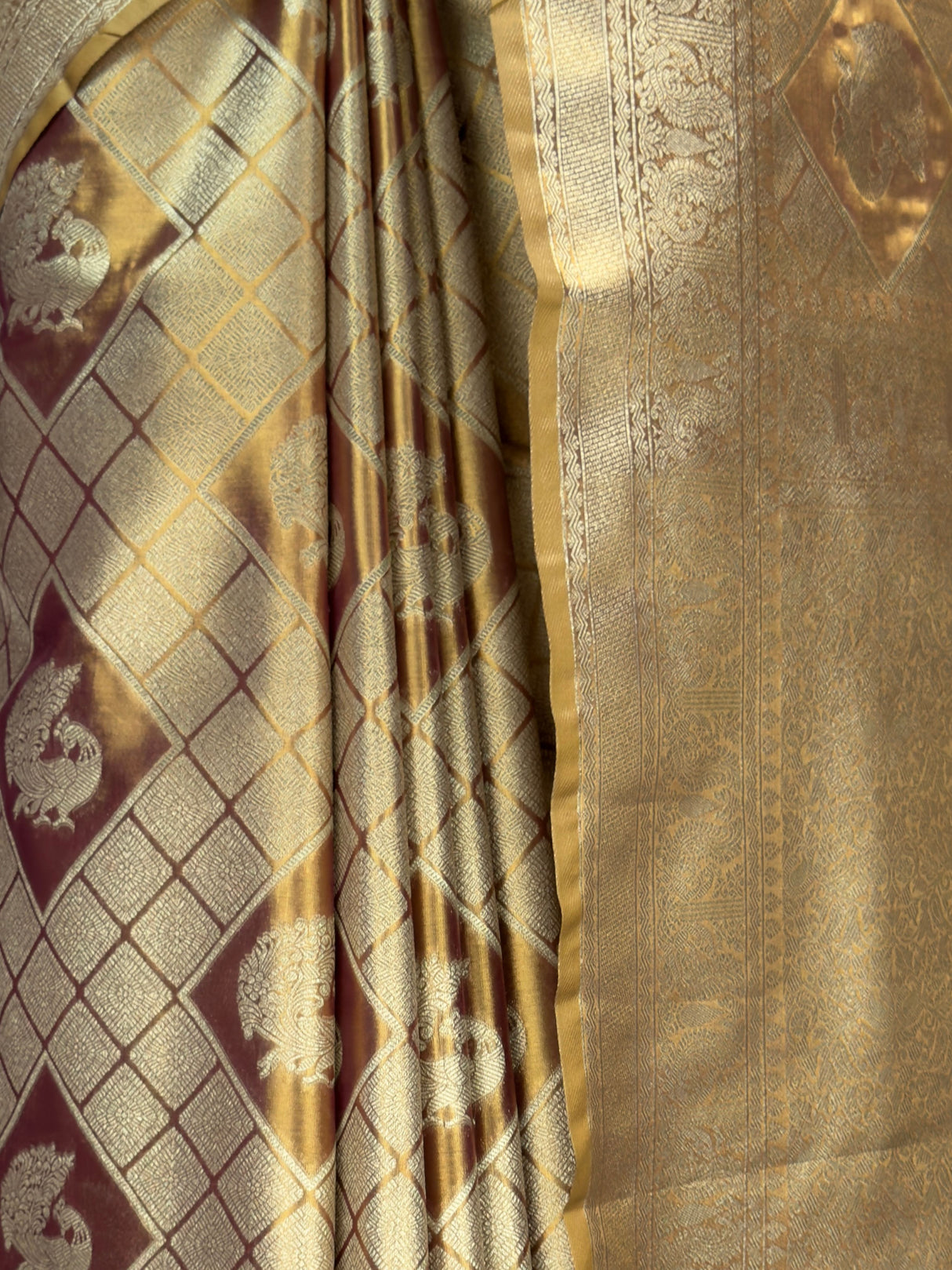 MIMOSA Wine Kanjivaram Art Silk Saree — fleets shot full lifestyle