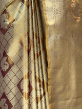 MIMOSA Wine Kanjivaram Art Silk Saree — fleets shot full lifestyle