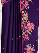 MIMOSA Purple Banarasi chiffon Saree — fleets shot full lifestyle