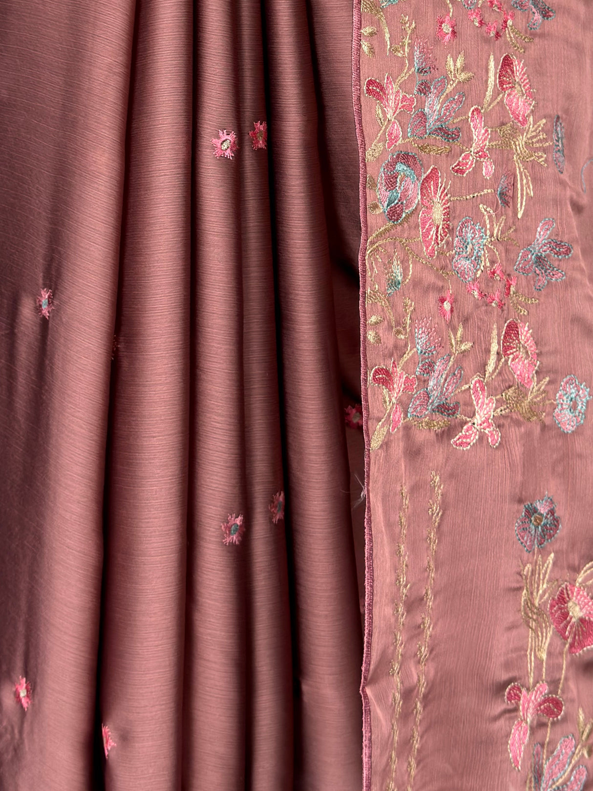 MIMOSA Peach Banarasi chiffon Saree — fleets shot full lifestyle