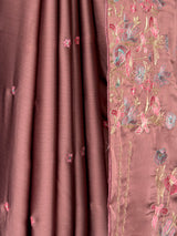 MIMOSA Peach Banarasi chiffon Saree — fleets shot full lifestyle