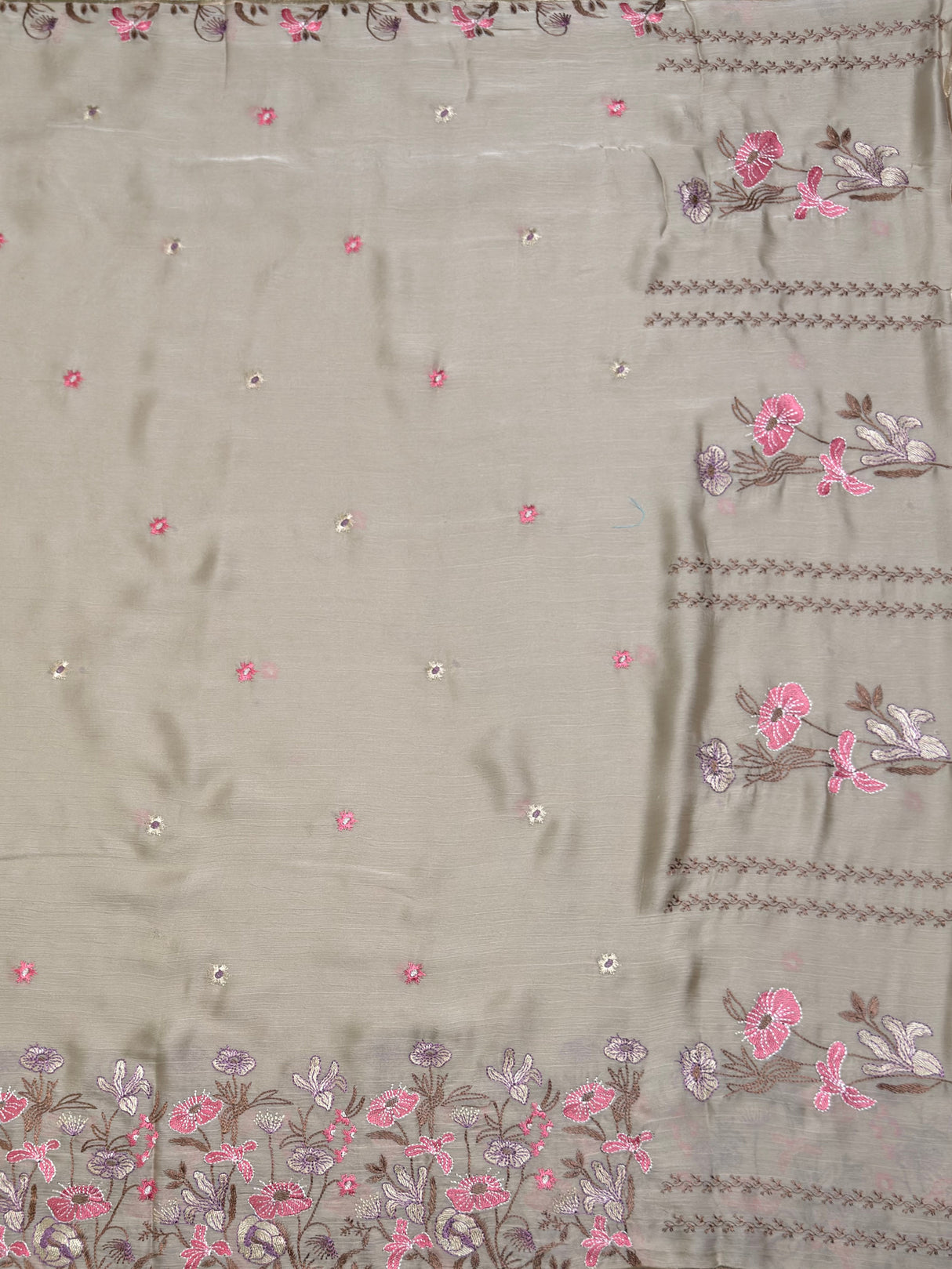 MIMOSA Tussar Banarasi chiffon Saree — pallu and zari work detail