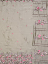 MIMOSA Tussar Banarasi chiffon Saree — pallu and zari work detail