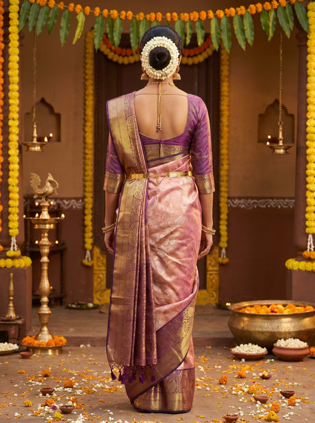 MIMOSA Gajari Kanjivaram Art Silk Saree — Blouse Fabric Detail