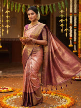 MIMOSA Gajari Kanjivaram Art Silk Saree — pose 4 styling detail