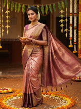 MIMOSA Gajari Kanjivaram Art Silk Saree — pose 4 styling detail