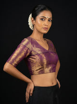 MIMOSA Gajari Kanjivaram Art Silk Saree — blouse close-up