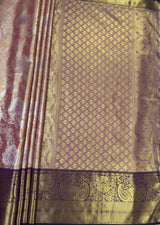 MIMOSA Gajari Kanjivaram Art Silk Saree — pallu and zari work detail