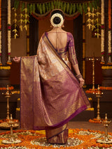 MIMOSA Maroon Kanjivaram Art Silk Saree — Blouse Fabric Detail