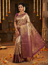 MIMOSA Maroon Kanjivaram Art Silk Saree — pose 5 styling detail