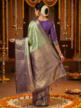 MIMOSA Rama Kanjivaram Art Silk Saree — Blouse Fabric Detail