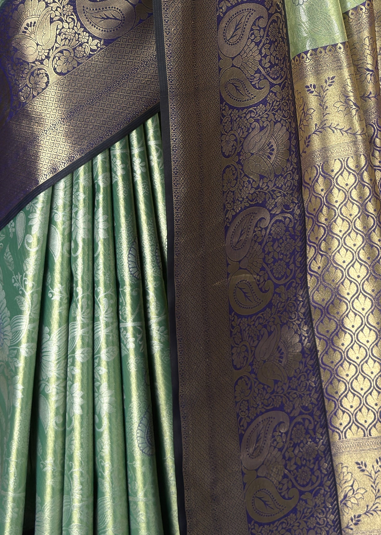 MIMOSA Rama Kanjivaram Art Silk Saree — fleets shot full lifestyle