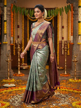 MIMOSA Saffire Kanjivaram Art Silk Saree — pose 7 styling detail