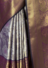 MIMOSA Violet Kanjivaram Art Silk Saree — fleets shot full lifestyle