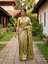 MIMOSA Gold Kanjivaram Art Silk Saree — pose 9 styling detail