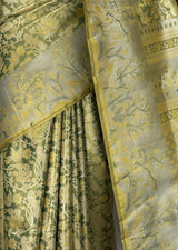MIMOSA Gold Kanjivaram Art Silk Saree — fleets shot full lifestyle