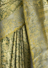 MIMOSA Gold Kanjivaram Art Silk Saree — fleets shot full lifestyle
