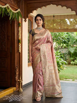 MIMOSA Gajari Kanjivaram Art Silk Saree — Draped Mannequin View