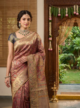 MIMOSA Gajari Kanjivaram Art Silk Saree — pose 4 styling detail