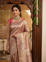 MIMOSA Green Kanjivaram Art Silk Saree — pose 5 styling detail