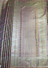 MIMOSA Green Kanjivaram Art Silk Saree — pallu and zari work detail