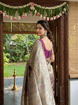 MIMOSA Magenta Kanjivaram Art Silk Saree — pose 9 styling detail
