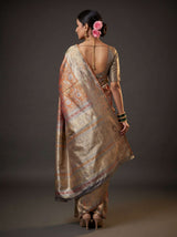 MIMOSA Maroon Kanjivaram Art Silk Saree — Blouse Fabric Detail