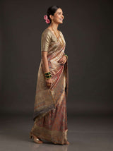 MIMOSA Maroon Kanjivaram Art Silk Saree — Lifestyle Pose