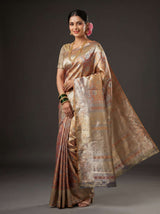 MIMOSA Maroon Kanjivaram Art Silk Saree — pose 5 styling detail