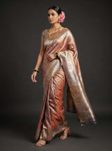 MIMOSA Maroon Kanjivaram Art Silk Saree — pose 7 styling detail
