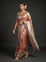 MIMOSA Maroon Kanjivaram Art Silk Saree — pose 7 styling detail