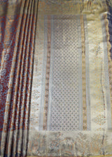 MIMOSA Maroon Kanjivaram Art Silk Saree — pallu and zari work detail