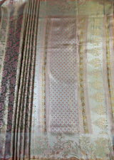 MIMOSA Olive Kanjivaram Art Silk Saree — pallu and zari work detail