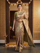 MIMOSA Rani Kanjivaram Art Silk Saree — Draped Mannequin View