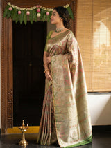 MIMOSA Rani Kanjivaram Art Silk Saree — Lifestyle Pose