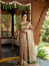 MIMOSA Rani Kanjivaram Art Silk Saree — pose 5 styling detail