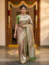 MIMOSA Rani Kanjivaram Art Silk Saree — pose 6 styling detail