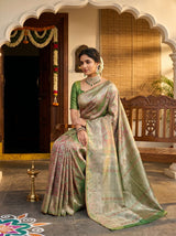 MIMOSA Rani Kanjivaram Art Silk Saree — pose 8 styling detail