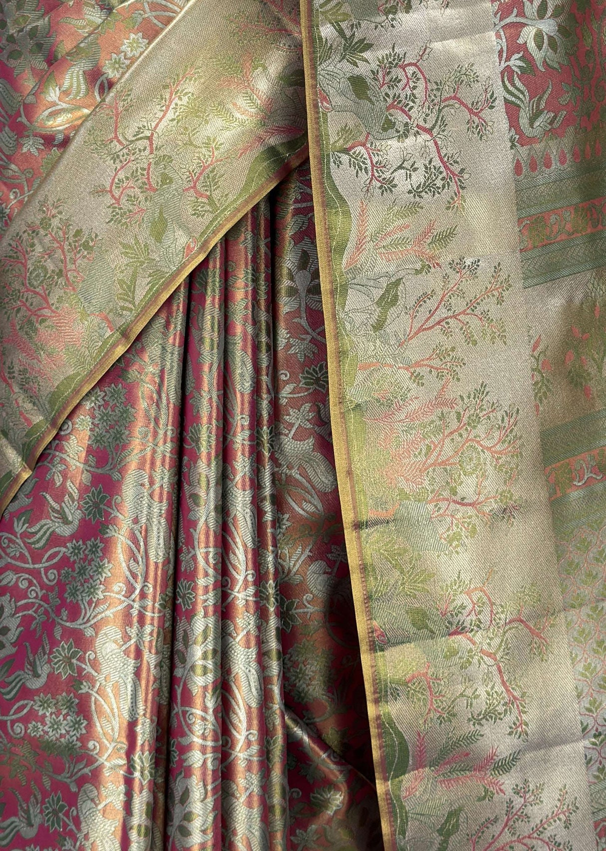 MIMOSA Rani Kanjivaram Art Silk Saree — fleets shot full lifestyle
