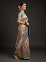 MIMOSA Saffire Kanjivaram Art Silk Saree — Blouse Fabric Detail