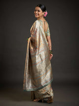 MIMOSA Saffire Kanjivaram Art Silk Saree — pose 9 styling detail