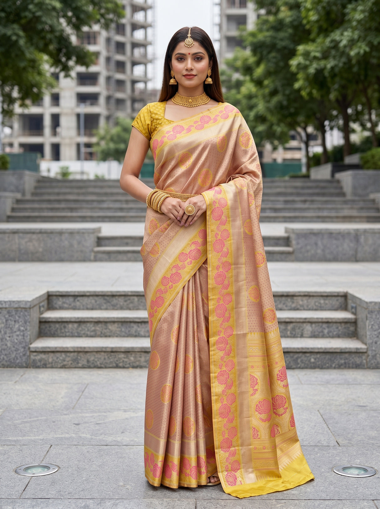 MIMOSA Saree Saree — front view on mannequin