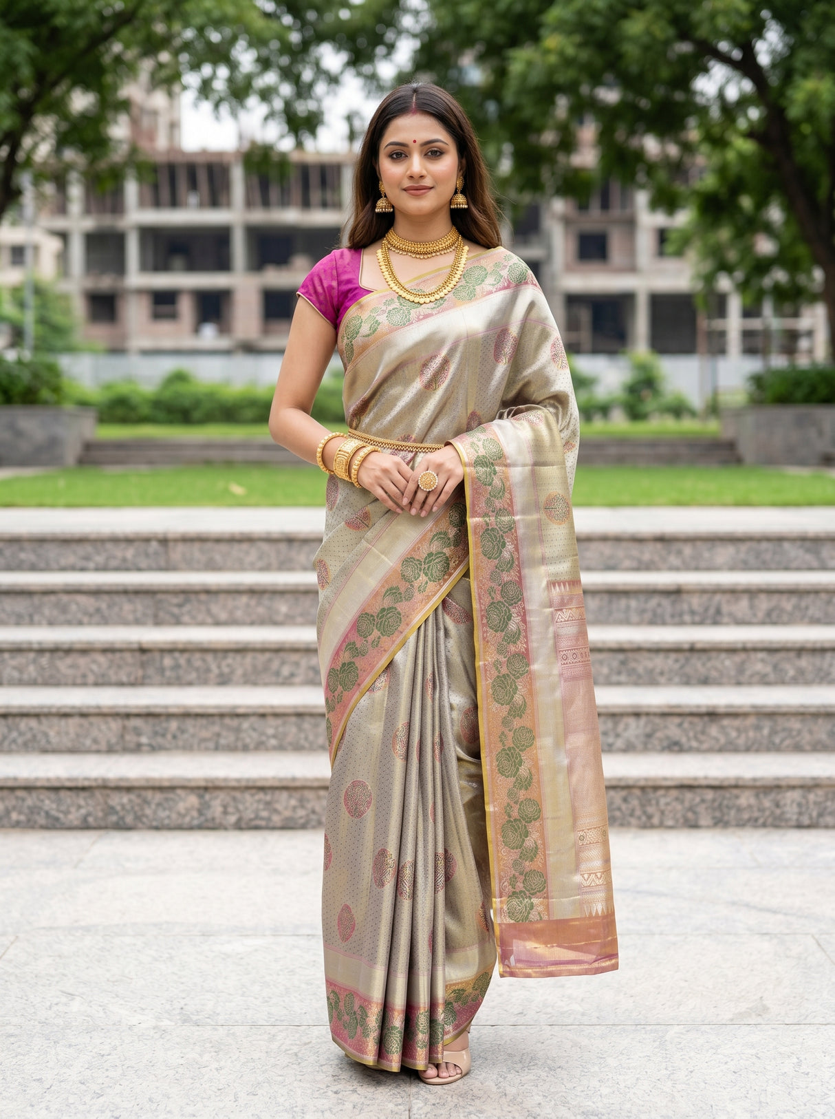 MIMOSA Saree Saree — front view on mannequin